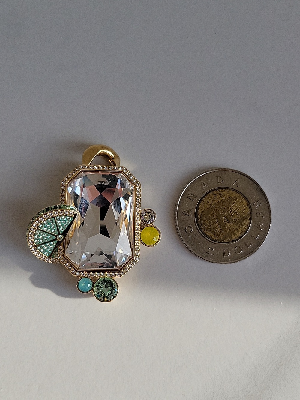 Swarovski Large Gold-Tone Fruit Pendant - Picture 8 of 11